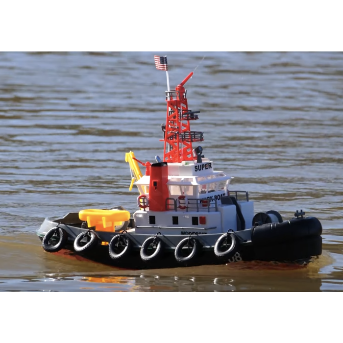 Henglong 1:50 Scale RC Tug Boat RTR with Working Water Cannon & Scale Detail