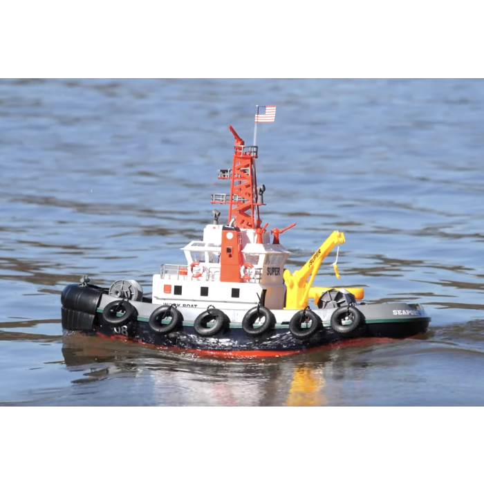 Henglong 1:50 Scale RC Tug Boat RTR with Working Water Cannon & Scale Detail