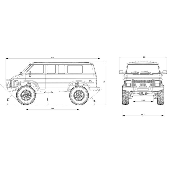 FTX 1:18 Outback Mini XP Dodge Ram Style Van RTR Rock RC Crawler - Grey