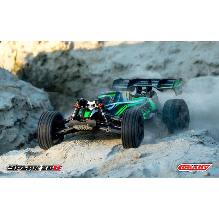 Corally Spark XB6 6S Brushless Basher ARTR (no Batt/Cgr) RC Buggy - Green