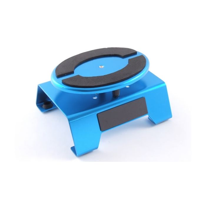 Blue Aluminium Locking Rotating Car Maintenance Pit Stand with Magnetic Strips