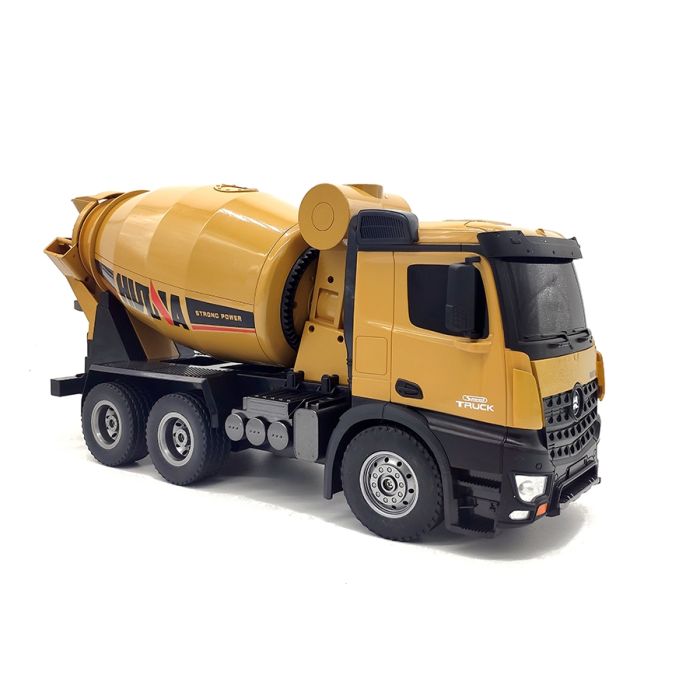 Huina RC Cement Mixer 4WD Truck w/ Diecast parts, Lights & Sound!