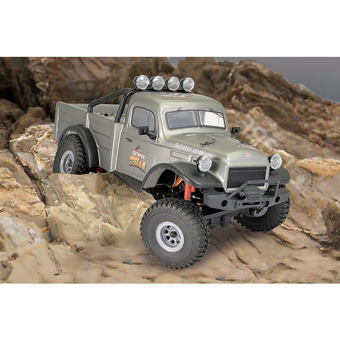 FTX 1:18 Outback Mini X Texan 4x4 RTR RC Rock Crawler Jeep Truck - Grey
