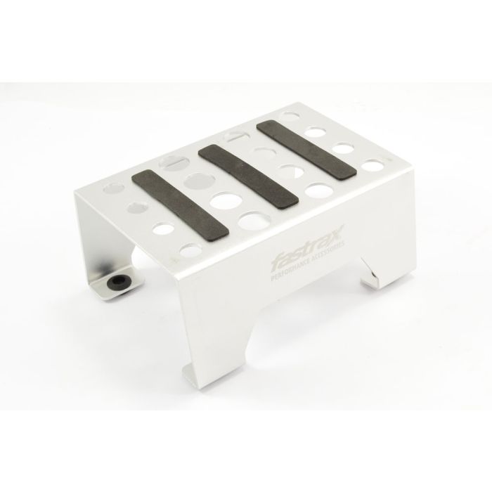 Fastrax Silver Anodised Aluminium Car Pit Stand for RC Cars