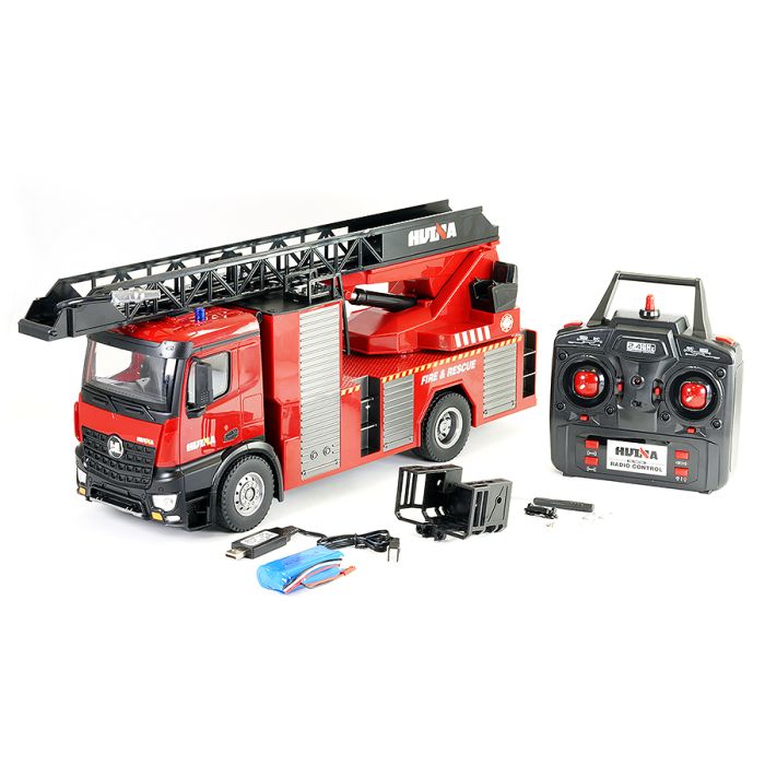 Huina RC Fire Engine Ladder Truck - Working Lights, Sound & Hose!