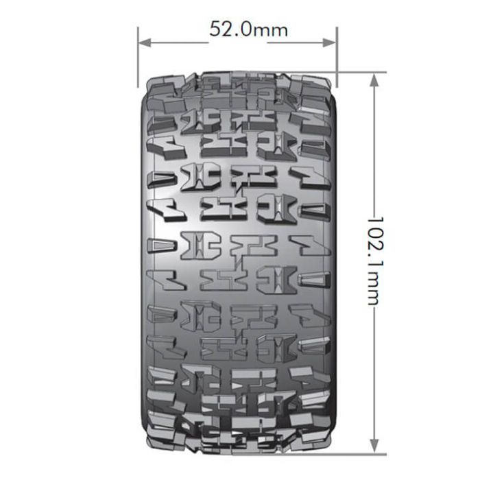 Louise RC ST-Pioneer 1/10 Soft (14mm Hex) Arrma Granite Wheels & Tyres (Pair)