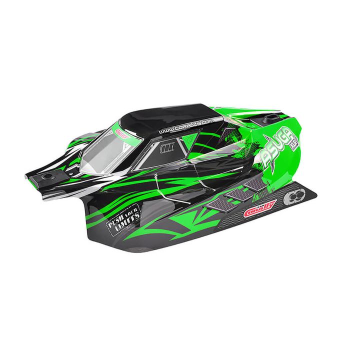 Corally Polycarbonate Body Asu Ga XLR Painted Green Cut 1 Pc