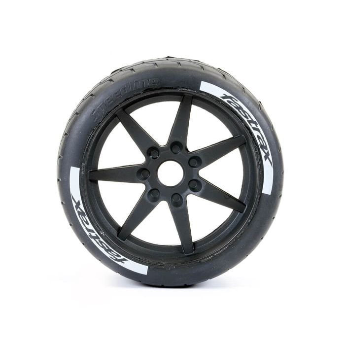 Fastrax 1/7 Supaforza Oversized 1/8 On Road Rear Wheels & Tyres 17mm Hex (Pair)