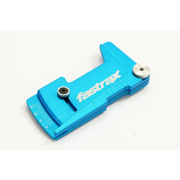 Fastrax Aluminium RC Car Ride Height & Camber Gauge - Blue