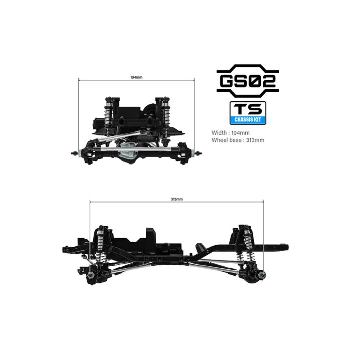Gmade 1:10 GS02 TS Chassis Kit RC Jeep Truck Rock Crawler