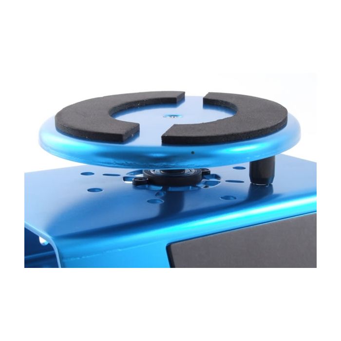 Blue Aluminium Locking Rotating Car Maintenance Pit Stand with Magnetic Strips