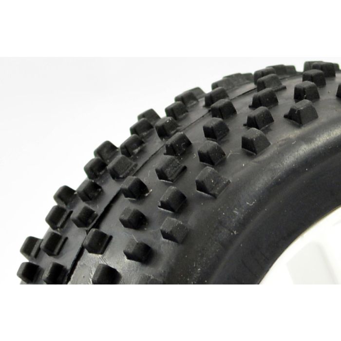 Fastrax 1/8th Chip Block Buggy Tyres Pre-Mounted on 10 Spoke Wheels Set of 2