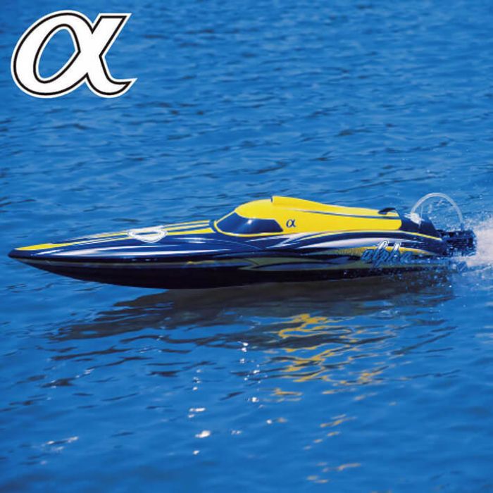 Joysway Alpha RC Brushless Model Racing Boat - ARTR (no Batt/Charger) - Yellow