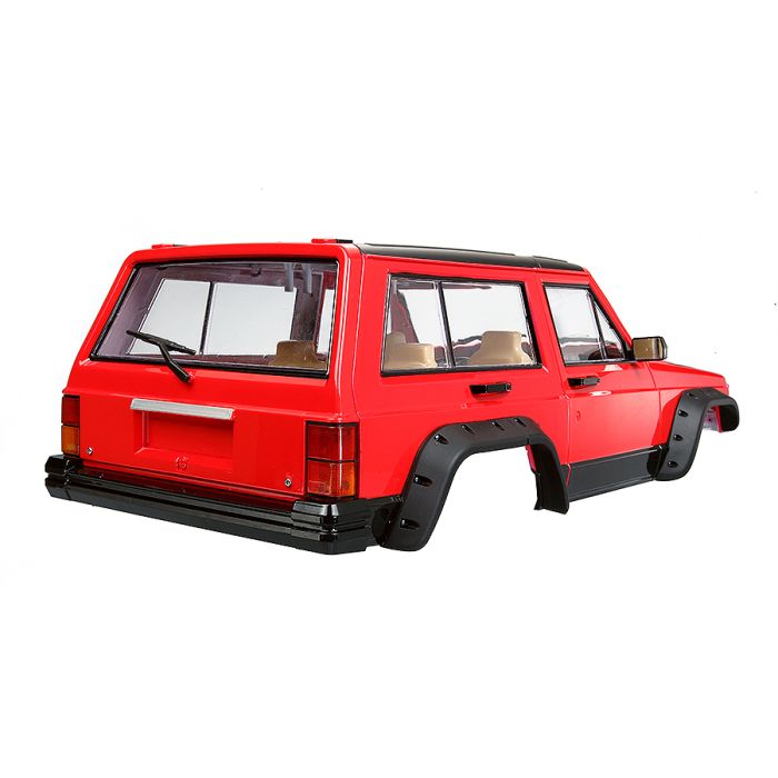 Fastrax 1/10 Rockee Jeep Cherokee XJ Hardbody w/Interior RC Car Body - Red