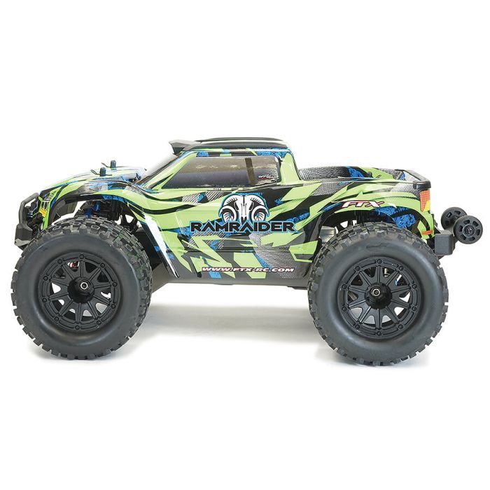 FTX 1:10 Ramraider Brushless 4x4 RTR RC Monster Truck w/LED Lights - Green/Blue