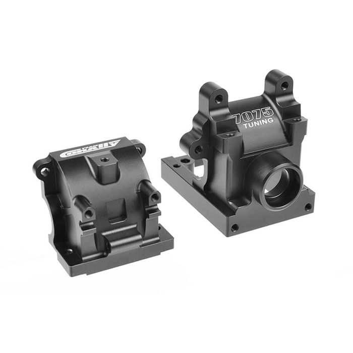 Corally Gearbox Case Set-Swiss Made 7075 T6 Black