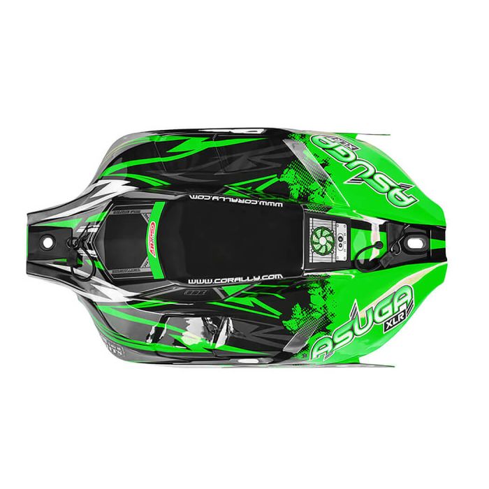 Corally Polycarbonate Body Asu Ga XLR Painted Green Cut 1 Pc
