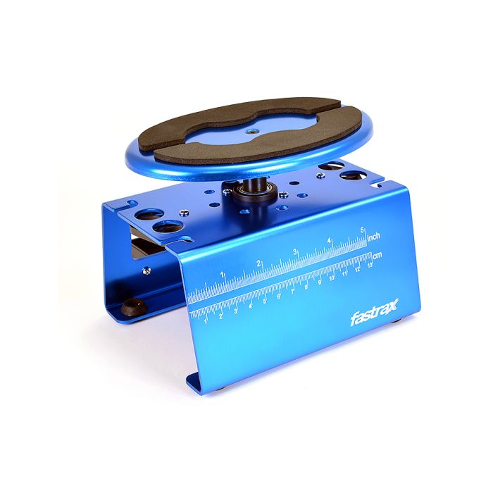 Fastrax Deluxe Aluminium Rotating 1/10 1/8 RC Car Maintenance Stand - Blue