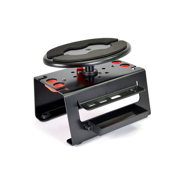 Fastrax Deluxe Aluminium Rotating 1/10 1/8 RC Car Maintenance Stand - Black