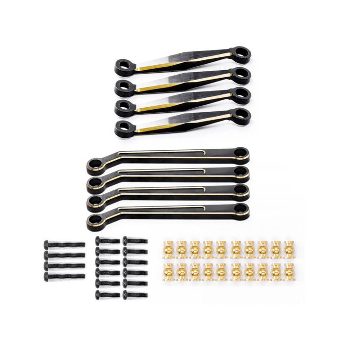 Fastrax FCX24 Black Brass Suspension Link Rods (8pc)