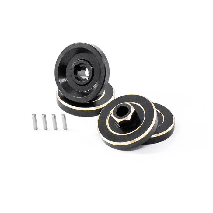 Fastrax FCX24 Black Brass Wheel Counterweights (4pc)