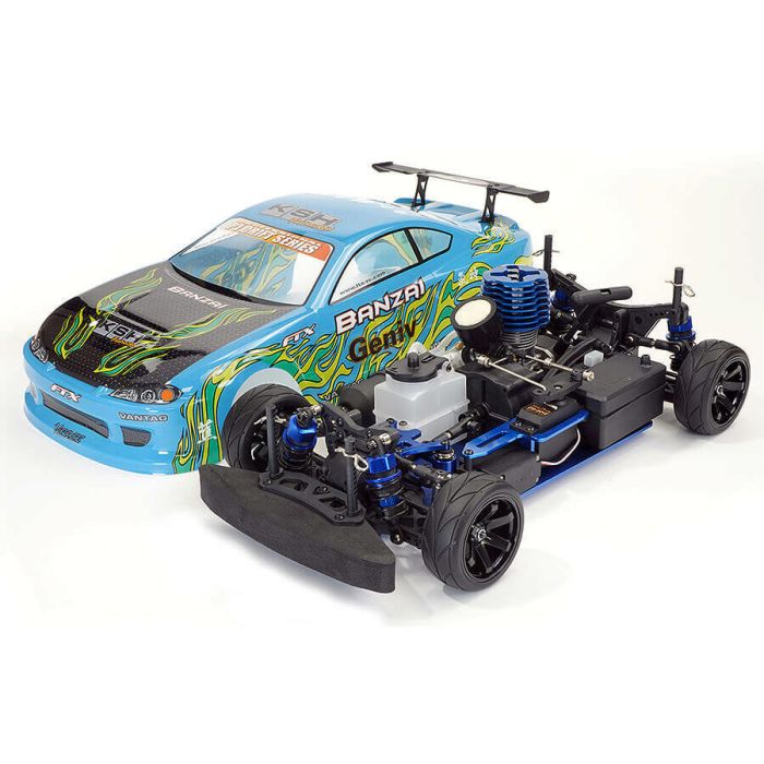 FTX 1:10 Banzai S15 Nissan Silvia Style 4WD RTR RC Nitro Street Drift Car - Blue