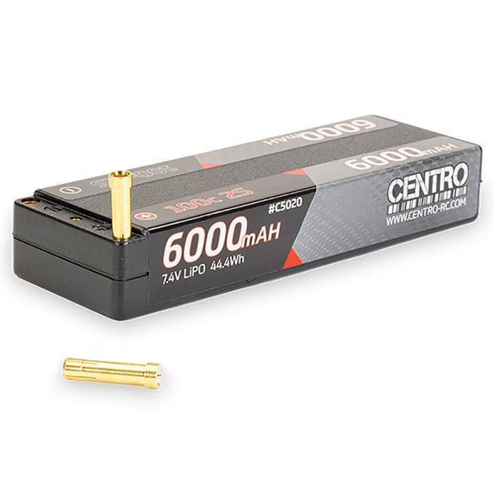 Centro Low Profile 2S LiPo Battery Tube Bullet Connector Adaptors (5mm to 4mm)