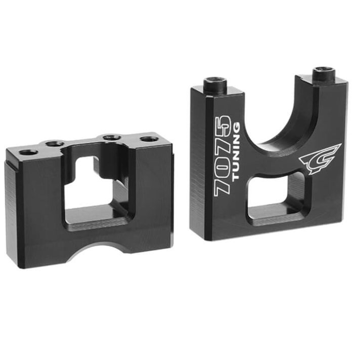 Corally Center Diff Bulkhead Swiss Made 7075 T6 Black 2 Piece Set