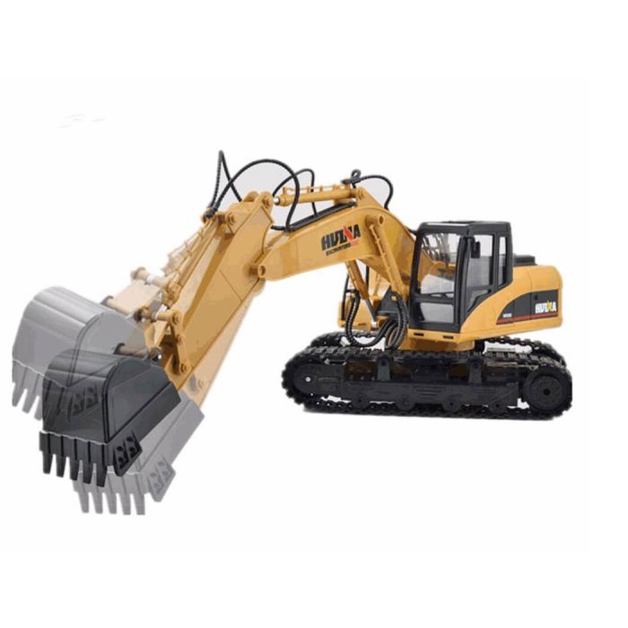 Huina 1/14 RC Excavator Digger w/ Metal Bucket, Lights & Sound