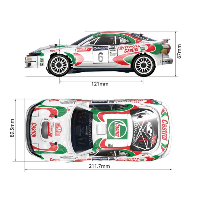 Carisma GT24 1/24 Castrol Toyota Celica GT-Four WRC Painted RC Car Body