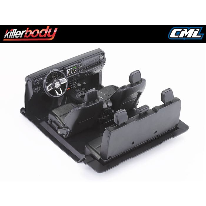 Killerbody 1/10 Jeep Wrangler Gladiator Rubicon RC Car Body Cockpit Set