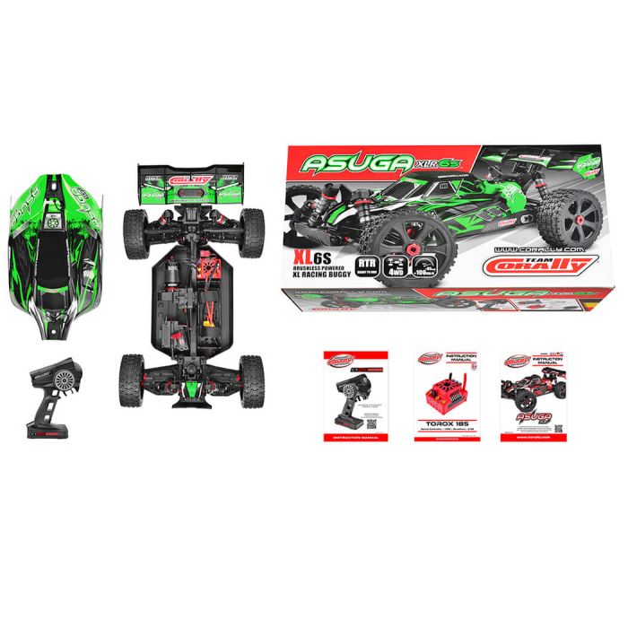 Corally Asuga XLR 6S Brushless XXL 1/8 RC Monster Buggy – Rolling Chassis