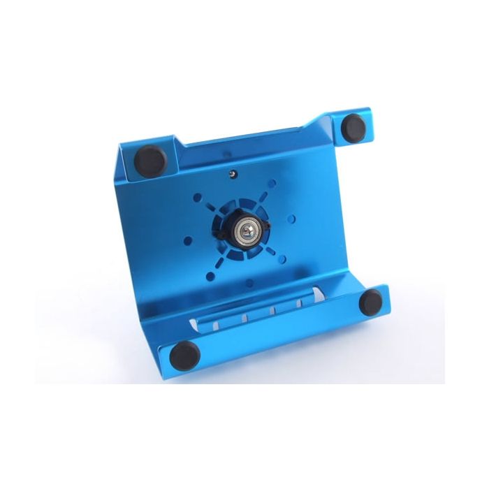 Blue Aluminium Locking Rotating Car Maintenance Pit Stand with Magnetic Strips