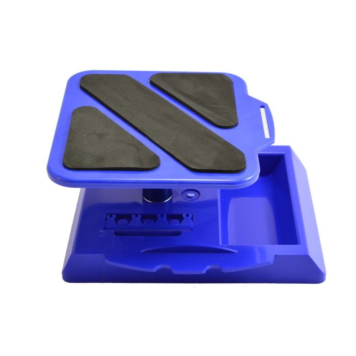 Rotating Car Maintenance Pit Stand with Tray for RC Cars - Various Colours