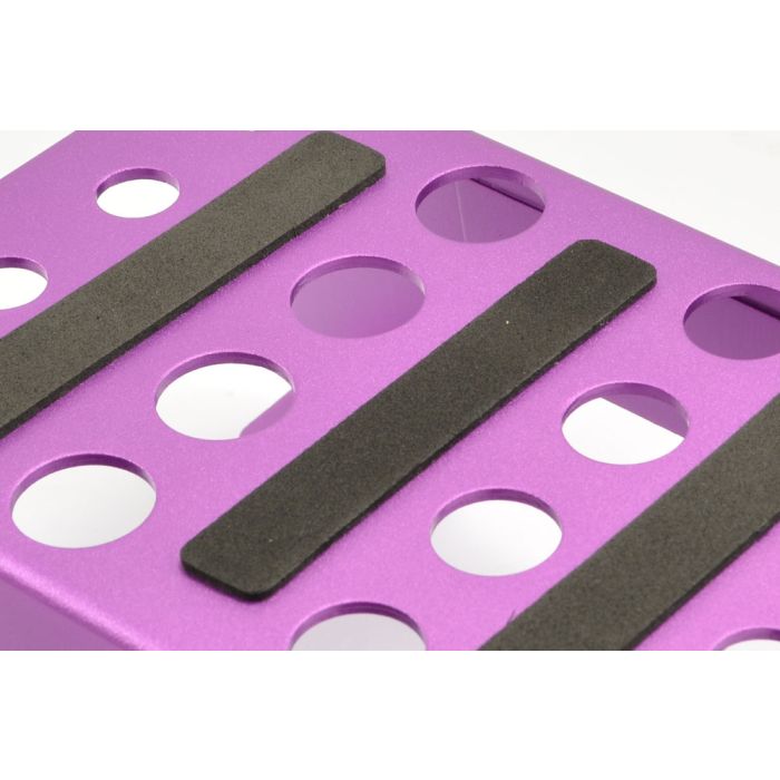 Fastrax Purple Anodised Aluminium Car Pit Stand for RC Cars