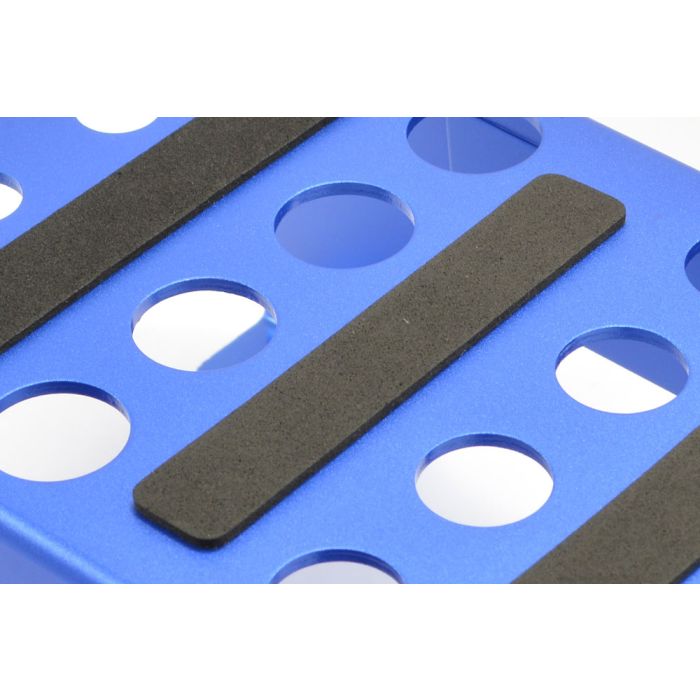 Fastrax Blue Anodised Aluminium Car Pit Stand for RC Cars