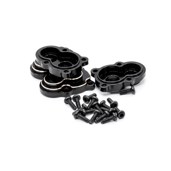 Fastrax FCX24 Black Brass Axle Housing Covers (4pc)