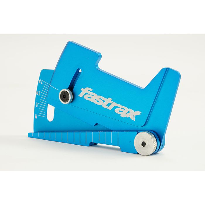 Fastrax Aluminium RC Car Ride Height & Camber Gauge - Blue