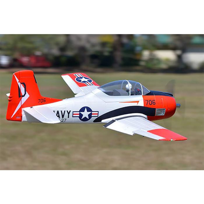 FMS 1400mm T-28D Trojan V4 ARTF (no Tx/Rx/Batt/Cgr) RC Model Plane – Red