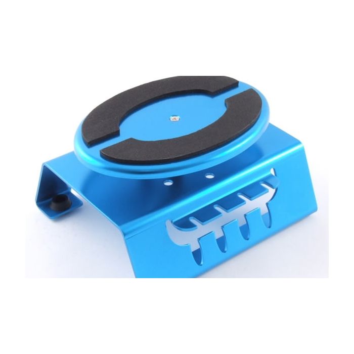 Blue Aluminium Locking Rotating Car Maintenance Pit Stand with Magnetic Strips