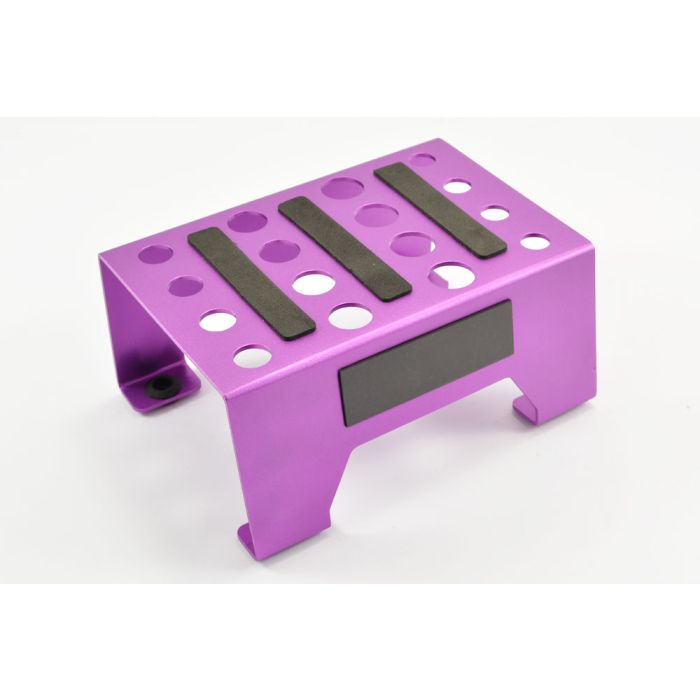 Fastrax Purple Anodised Aluminium Car Pit Stand for RC Cars