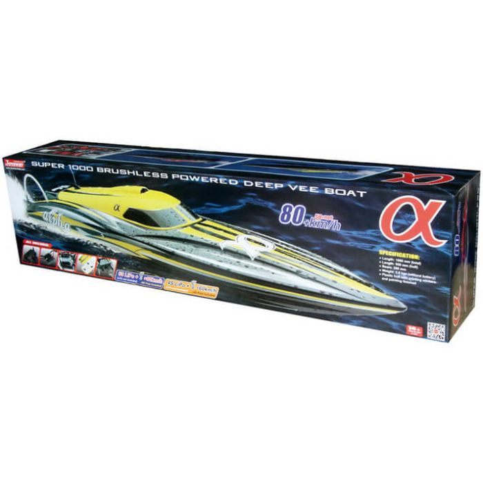 Joysway Alpha RC Brushless Model Racing Boat - ARTR (no Batt/Charger) - Yellow