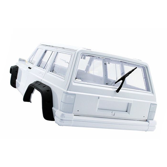 Fastrax 1/10 Rockee Jeep Cherokee XJ Hardbody w/Interior RC Car Body - White