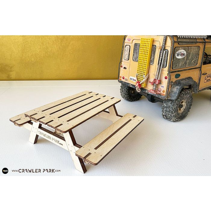 Crawler Park 1/10 Scale RC Wooden Model Picnic Table