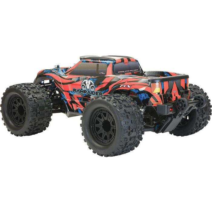 FTX 1:10 Ramraider Brushless 4x4 RTR RC Monster Truck w/LED Lights - Red/Blue