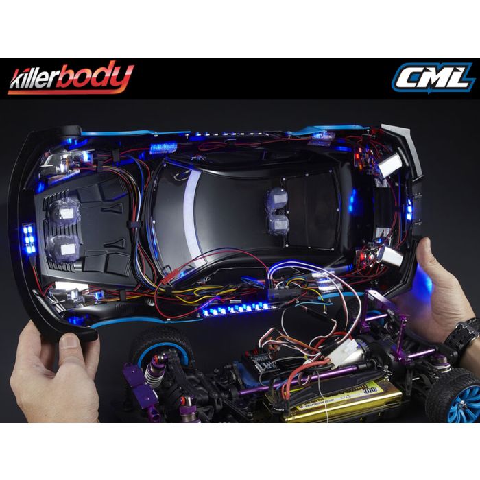 Killerbody 1:10 RC Car LED Light Unit Set - 12 White 3mm LEDs
