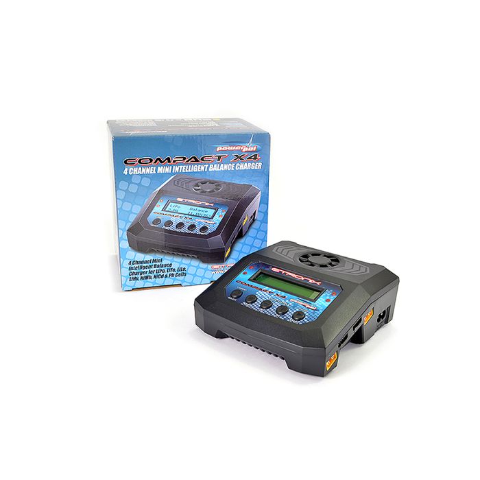 Etronix Powerpal Compact X4 10A LiPo/NiMh/Pb AC & DC Battery Charger (UK Plug)