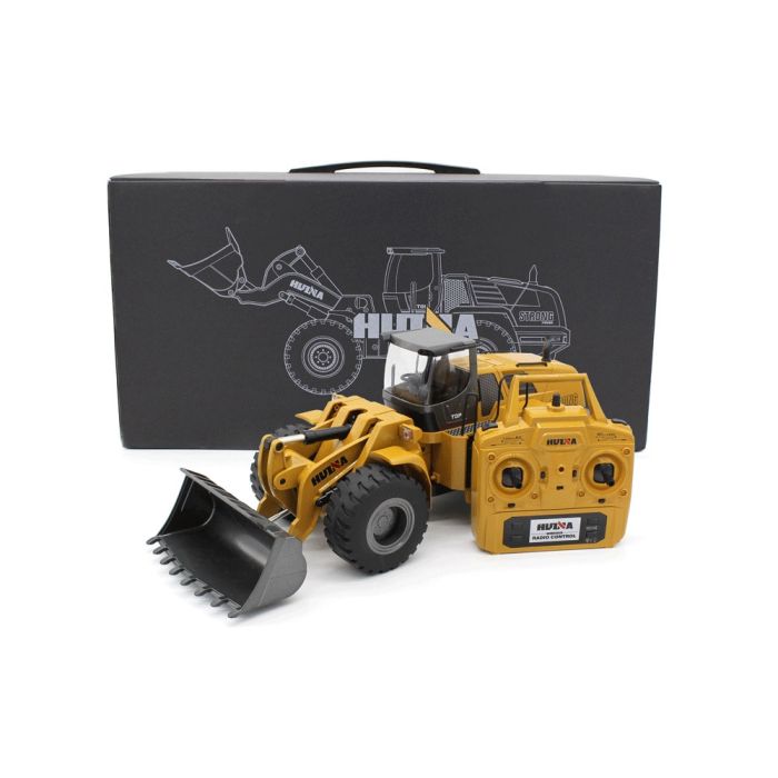 Huina RC Die-Cast Metal Wheel Loader Bulldozer - Sound & Lights