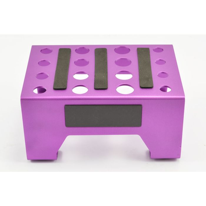 Fastrax Purple Anodised Aluminium Car Pit Stand for RC Cars