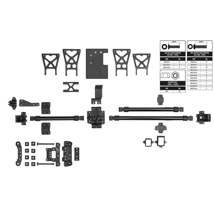 Corally 1/8 Truggy & Buggy Xtreme Chassis Brace Upgrade Kit